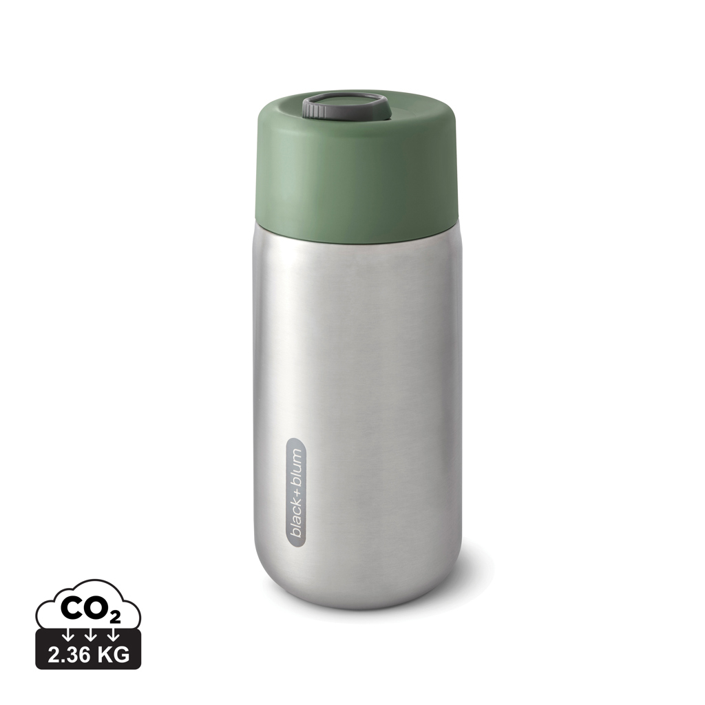 Mug de voyage publicitaire 340ml acier inox Black+Blum Vert olive